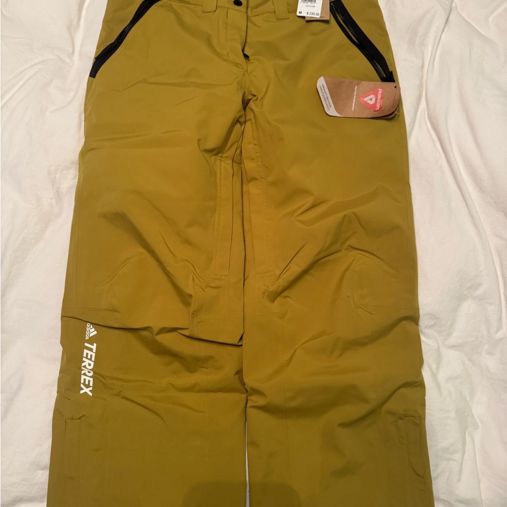 Adidas Terrex Mustard Snow Pants $230 Retail!